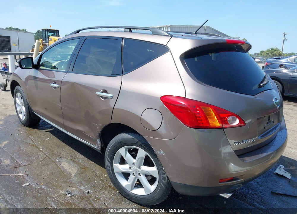 2009 NISSAN MURANO S VIN: JN8AZ18U79W013916