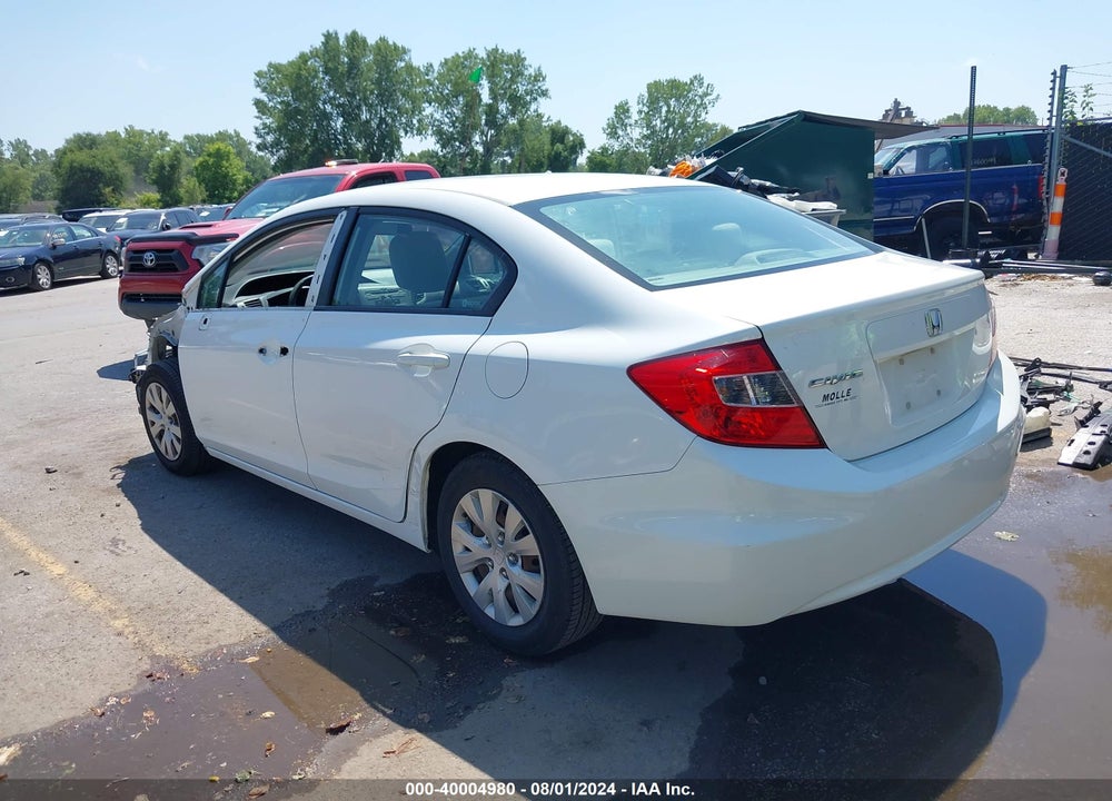 2012 HONDA CIVIC LX VIN: 19XFB2F57CE054488