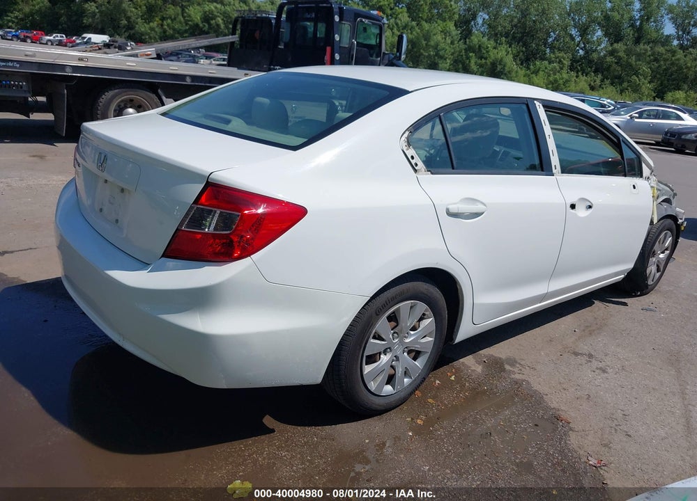 2012 HONDA CIVIC LX VIN: 19XFB2F57CE054488