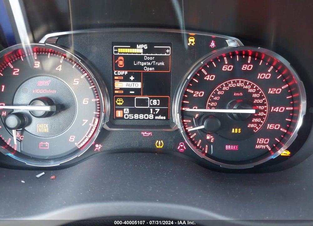 2017 SUBARU WRX STI VIN: JF1VA2M63H9841952