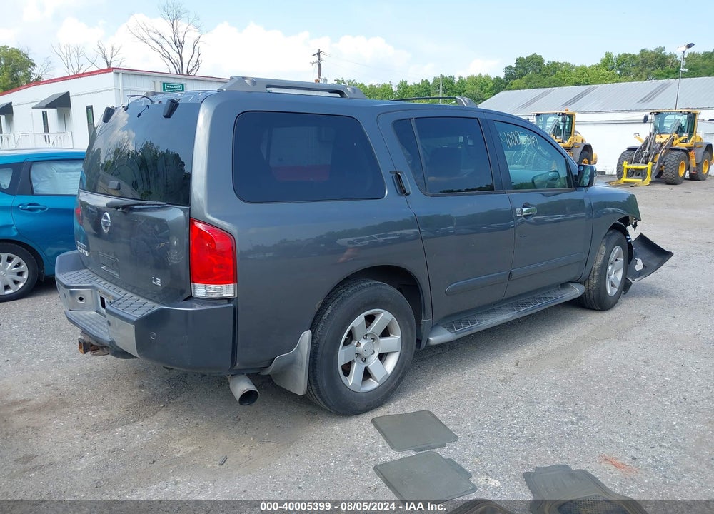 2004 NISSAN PATHFINDER ARMADA LE VIN: 5N1AA08B74N711707