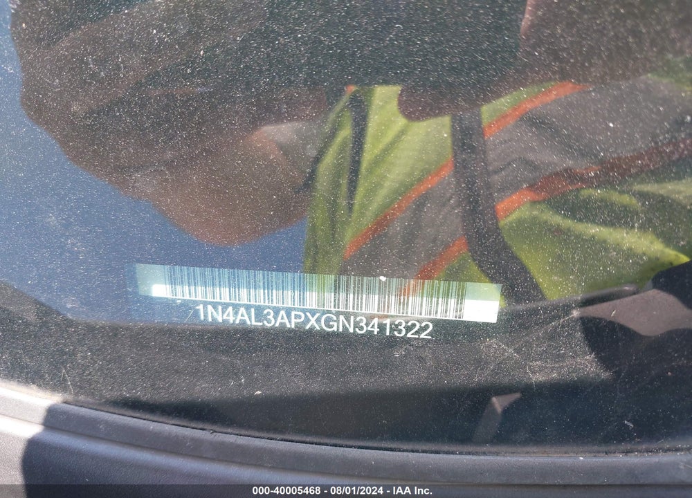 2016 NISSAN ALTIMA 2.5 S VIN: 1N4AL3APXGN341322