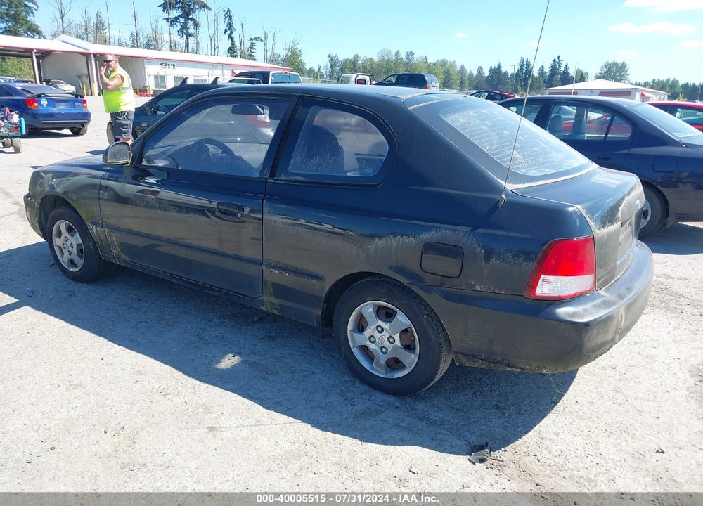 2002 HYUNDAI ACCENT L VIN: KMHCF35G92U206993