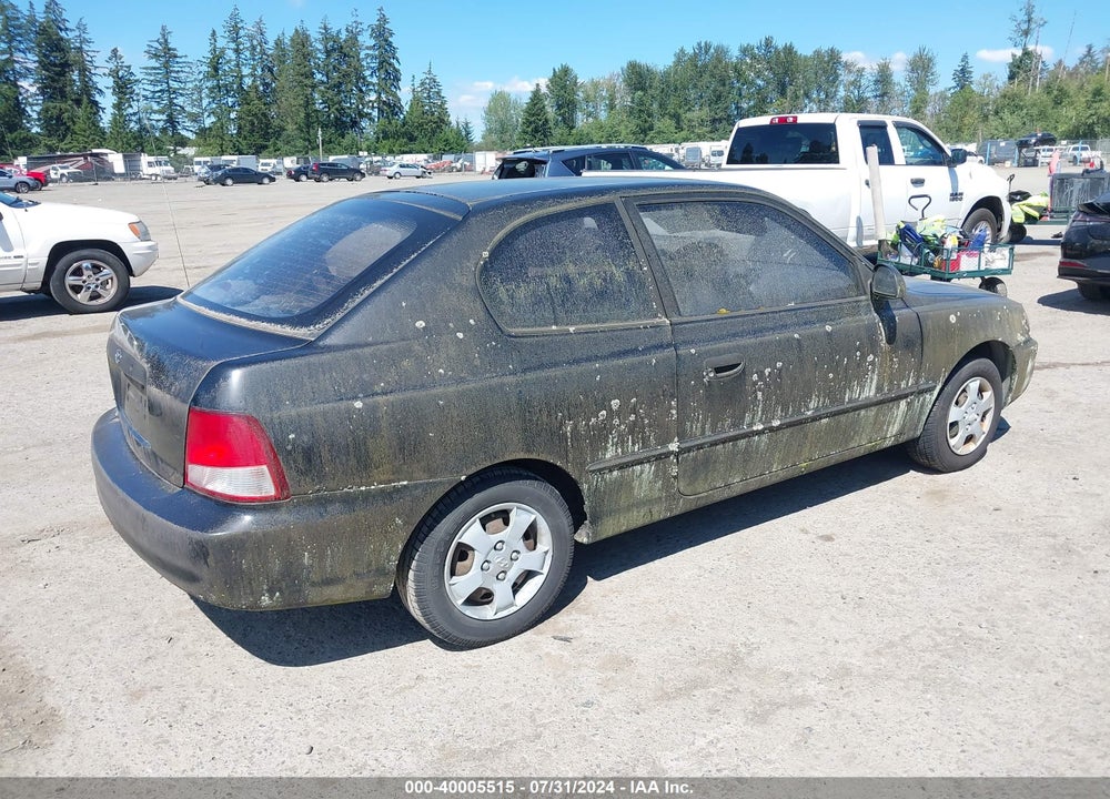 2002 HYUNDAI ACCENT L VIN: KMHCF35G92U206993