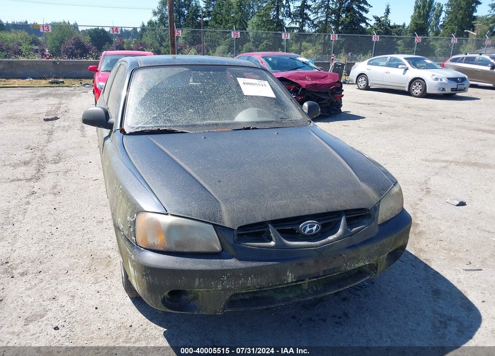 2002 HYUNDAI ACCENT L VIN: KMHCF35G92U206993