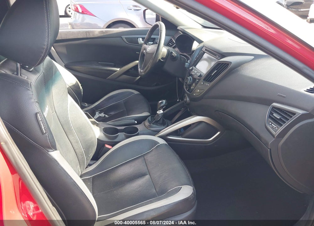 2013 HYUNDAI VELOSTER TURBO W/BLACK VIN: KMHTC6AE2DU134889