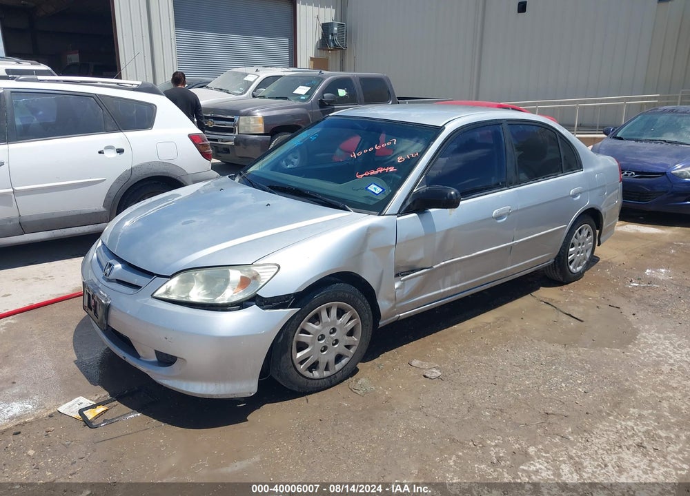 2005 HONDA CIVIC VIN: 2HGES16575H602942