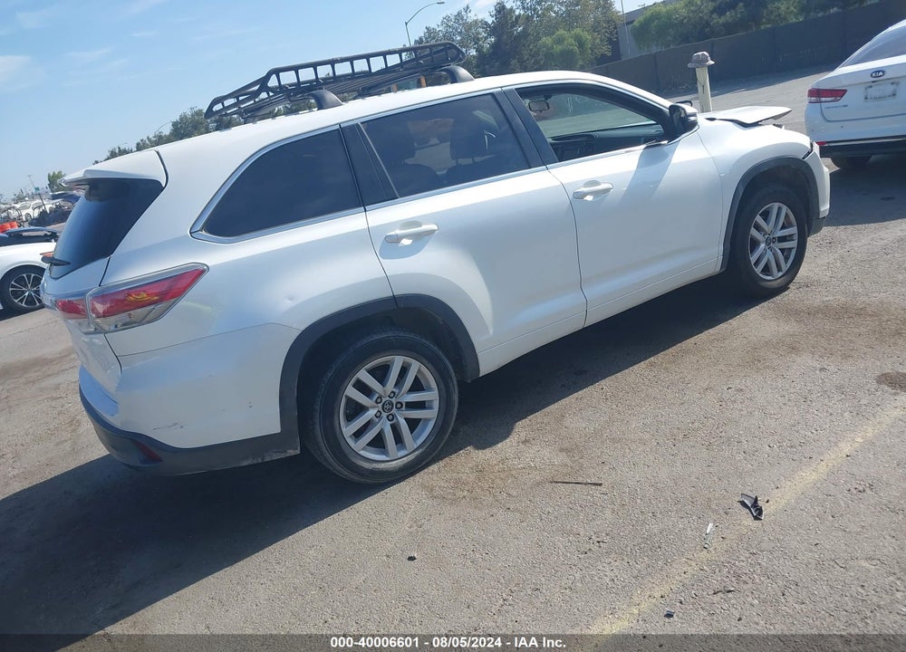 2016 TOYOTA HIGHLANDER LE V6 VIN: 5TDZKRFH1GS182480