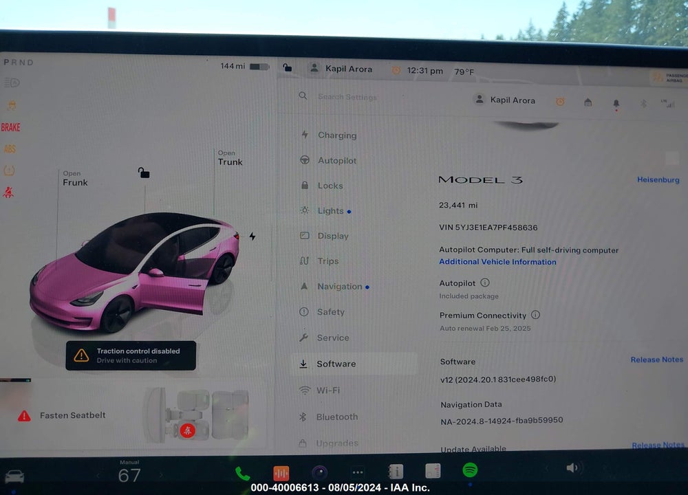 2023 TESLA MODEL 3 REAR-WHEEL DRIVE VIN: 5YJ3E1EA7PF458636