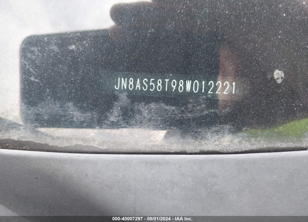 2008 NISSAN ROGUE SL VIN: JN8AS58T98W012221
