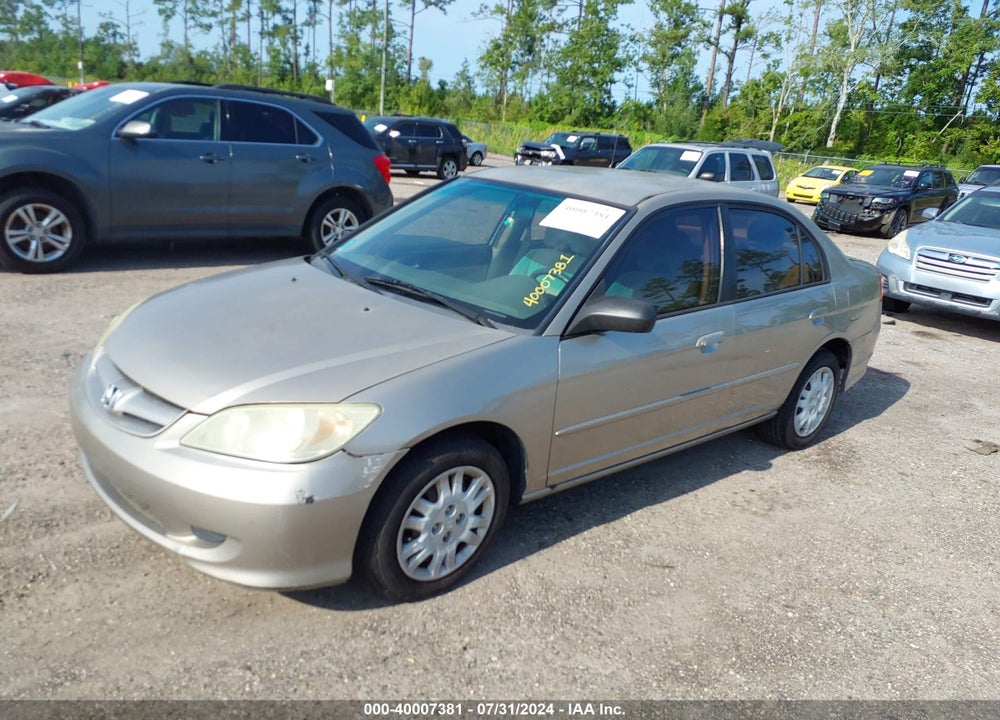 2004 HONDA CIVIC LX VIN: 2HGES16514H551422
