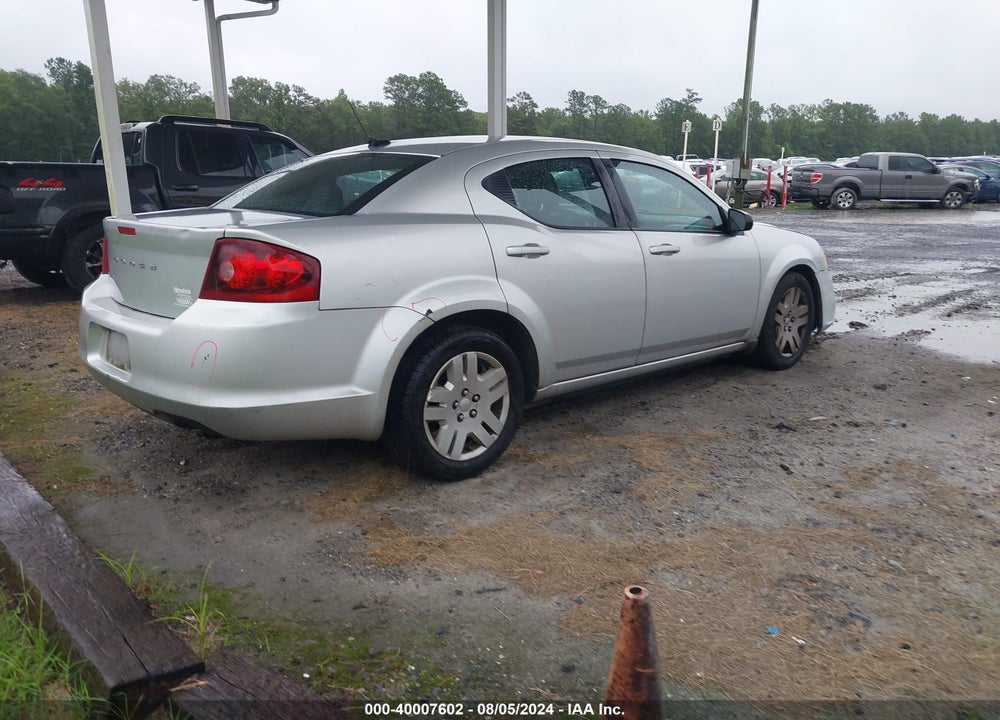 2012 DODGE AVENGER SE VIN: 1C3CDZAB4CN138111