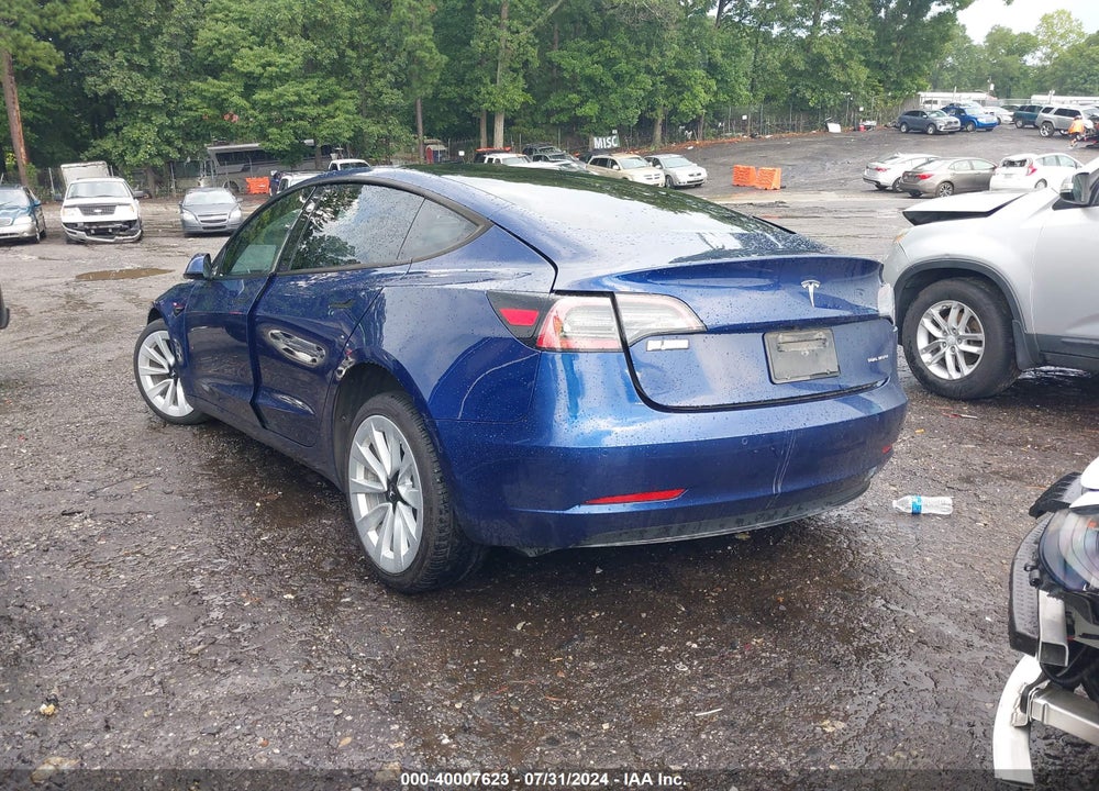 2022 TESLA MODEL 3 VIN: 5YJ3E1EB7NF142580
