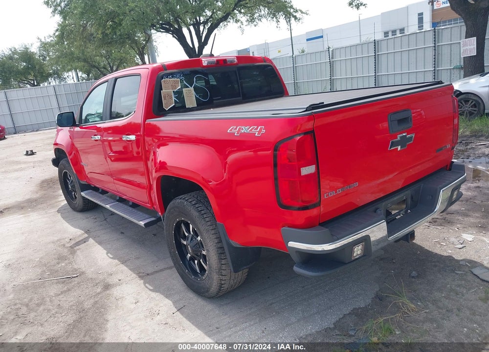 2017 CHEVROLET COLORADO LT VIN: 1GCPTCE13H1145256