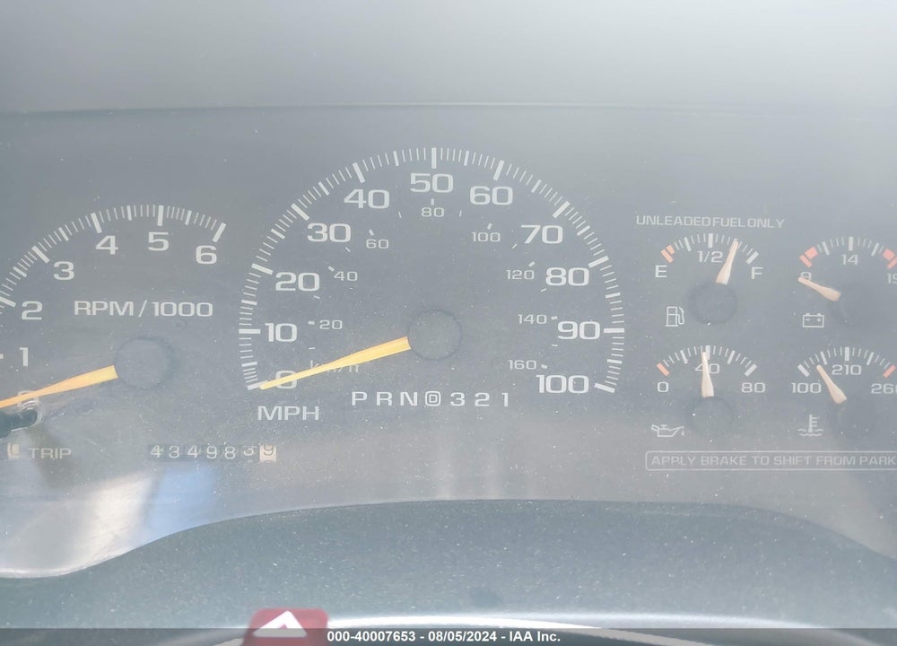 1998 CHEVROLET K1500 FLEETSIDE VIN: 2GCEK19RXW1222212