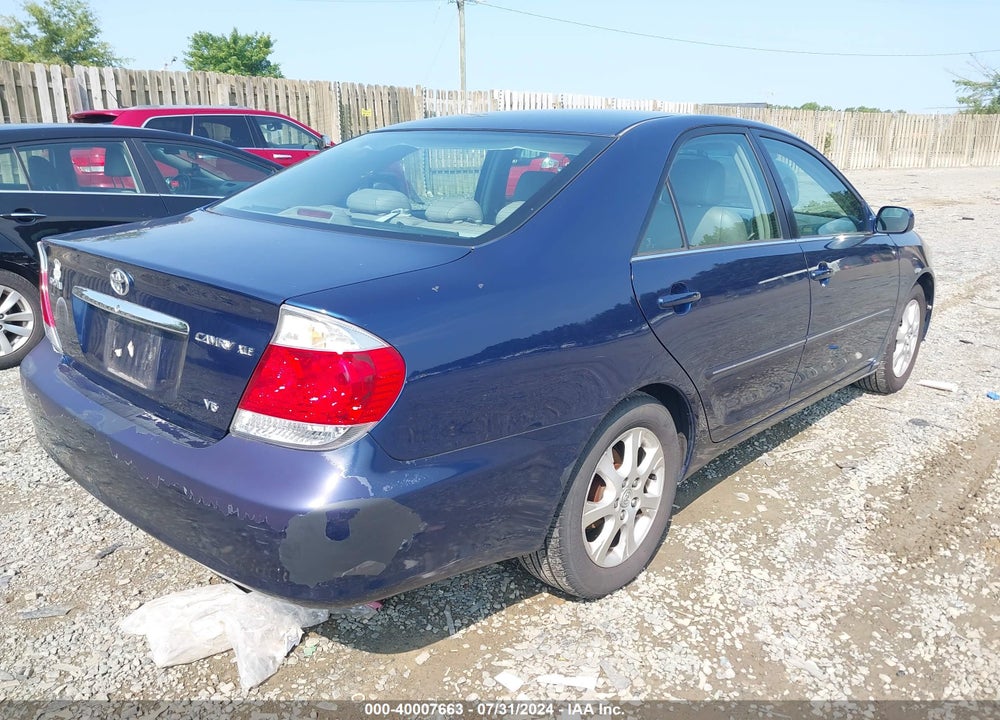 2005 TOYOTA CAMRY XLE V6 VIN: 4T1BF30K95U104816