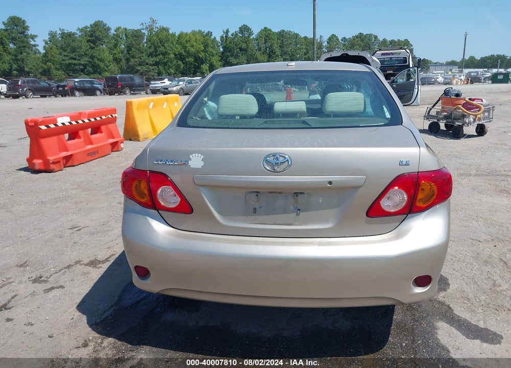 2009 TOYOTA COROLLA LE VIN: 2T1BU40E59C130987
