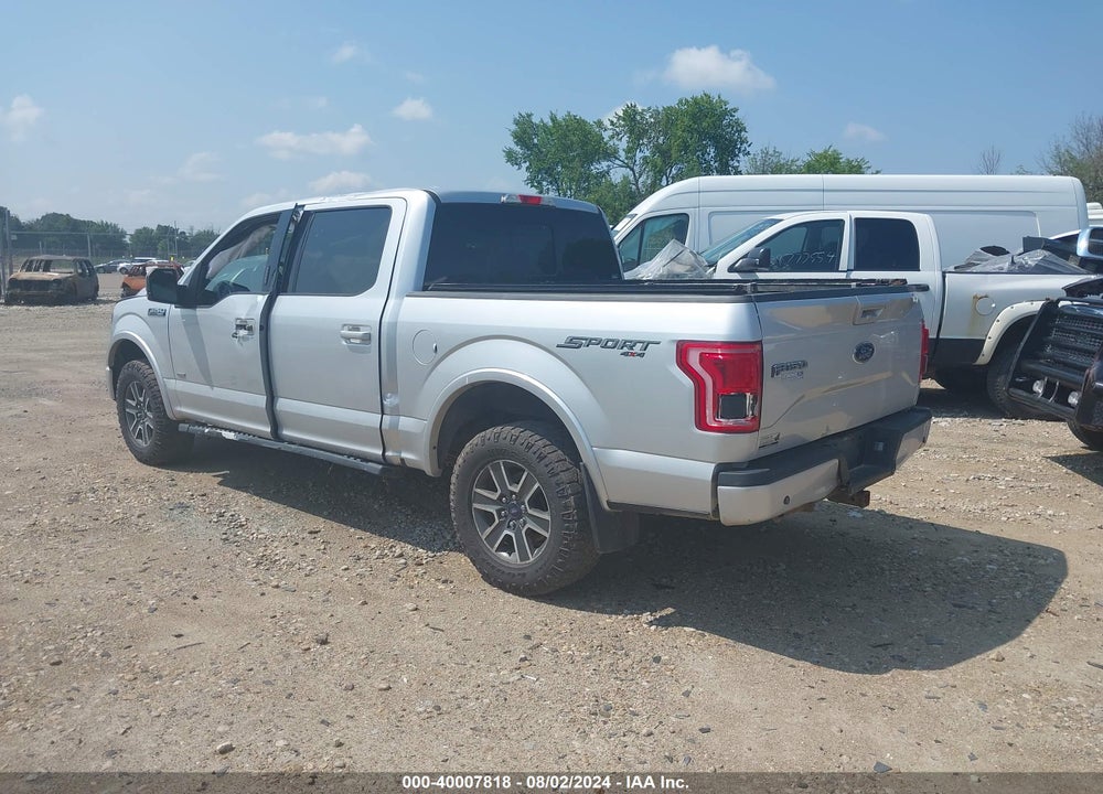 2016 FORD F-150 LARIAT VIN: 1FTEW1EG8GKE92159
