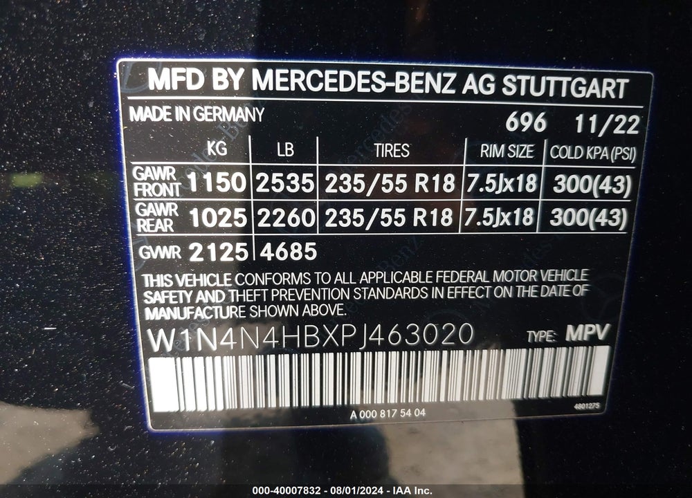 2023 MERCEDES-BENZ GLA 250 4MATIC VIN: W1N4N4HBXPJ463020