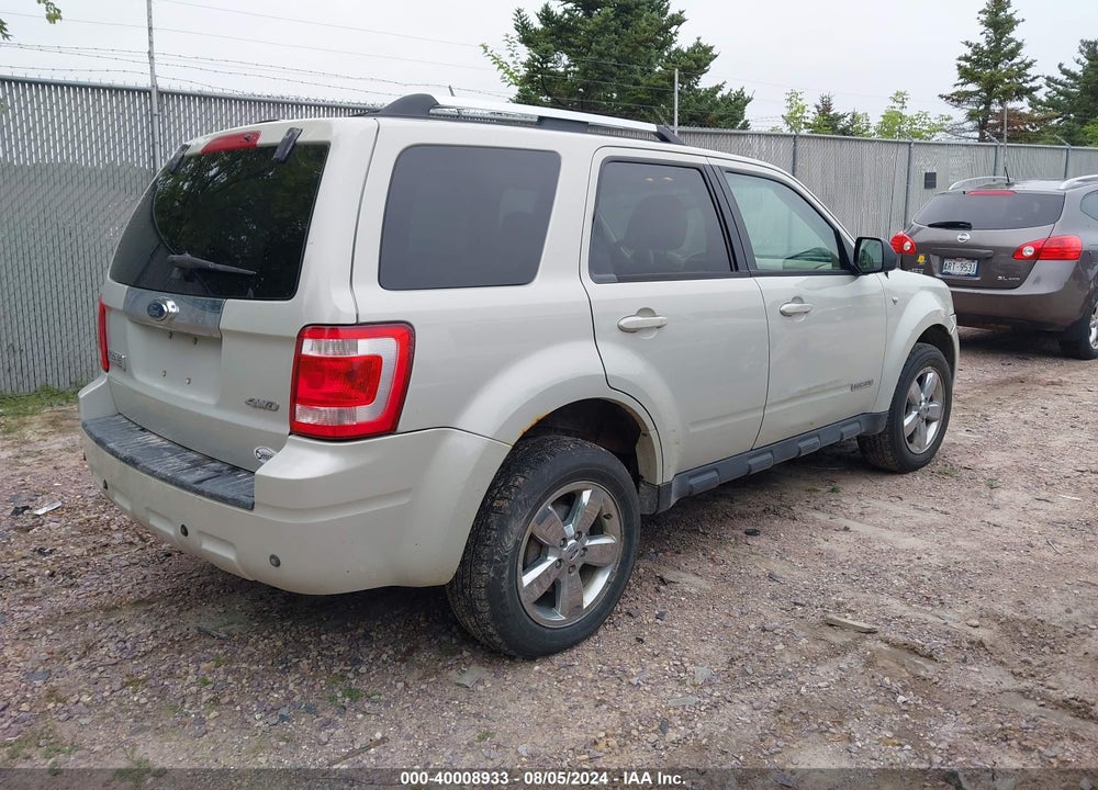 2008 FORD ESCAPE LIMITED VIN: 1FMCU94108KC80748