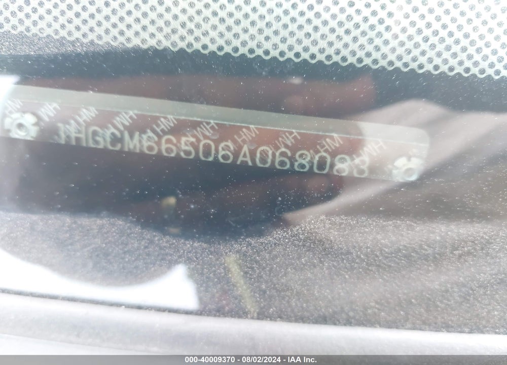 2006 HONDA ACCORD 3.0 EX VIN: 1HGCM66506A068083