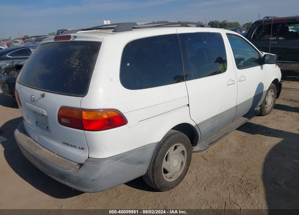 2000 TOYOTA SIENNA LE VIN: 4T3ZF13C8YU238591