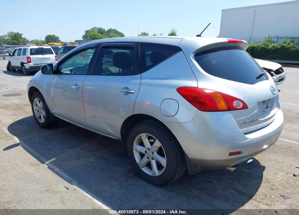 2009 NISSAN MURANO SL VIN: JN8AZ18W49W126062
