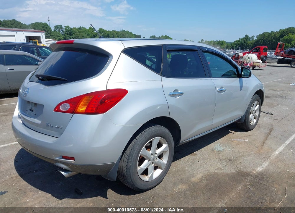 2009 NISSAN MURANO SL VIN: JN8AZ18W49W126062