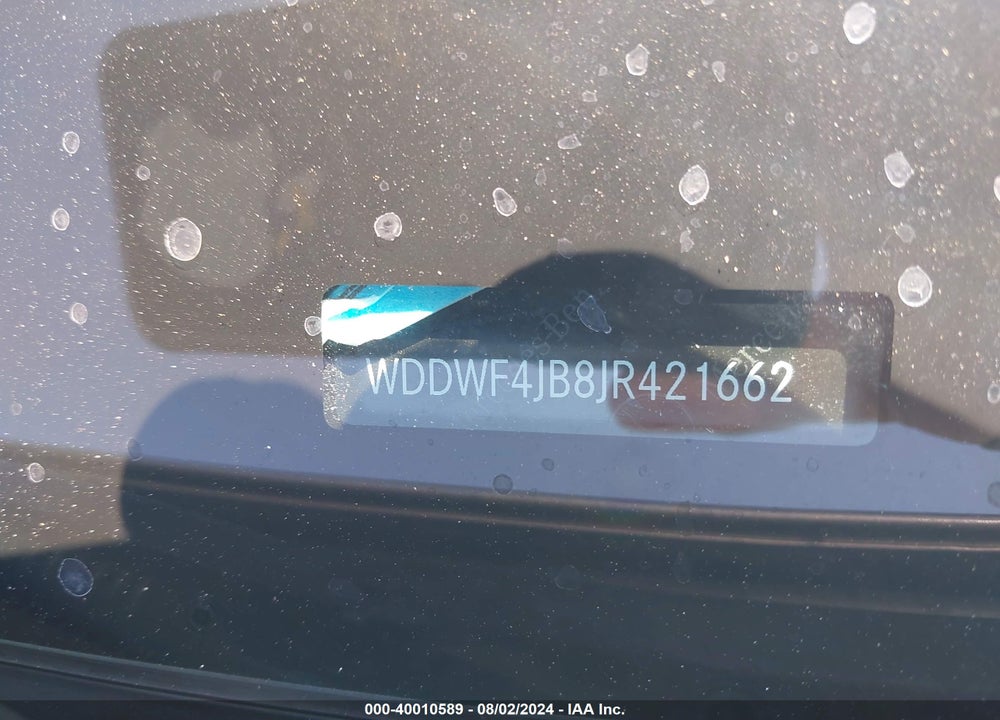 2018 MERCEDES-BENZ C 300 VIN: WDDWF4JB8JR421662