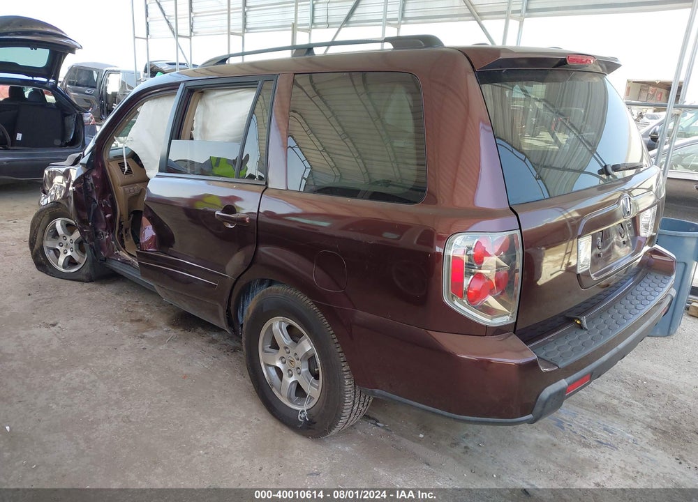 2007 HONDA PILOT EX-L VIN: 5FNYF28507B031094