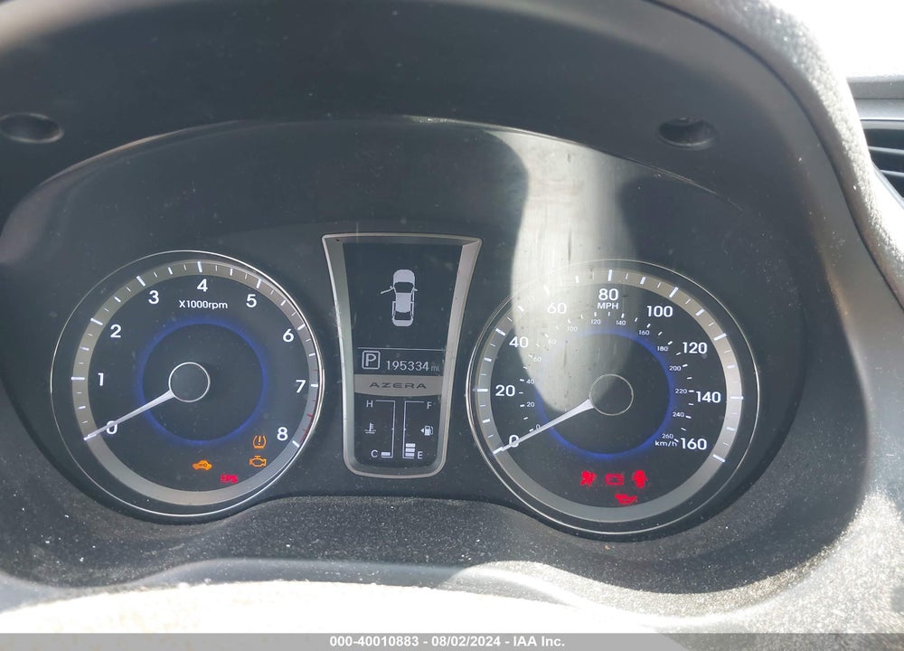 2013 HYUNDAI AZERA VIN: KMHFH4JG1DA205201