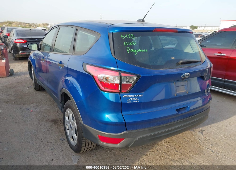 2017 FORD ESCAPE S VIN: 1FMCU0F7XHUC43000