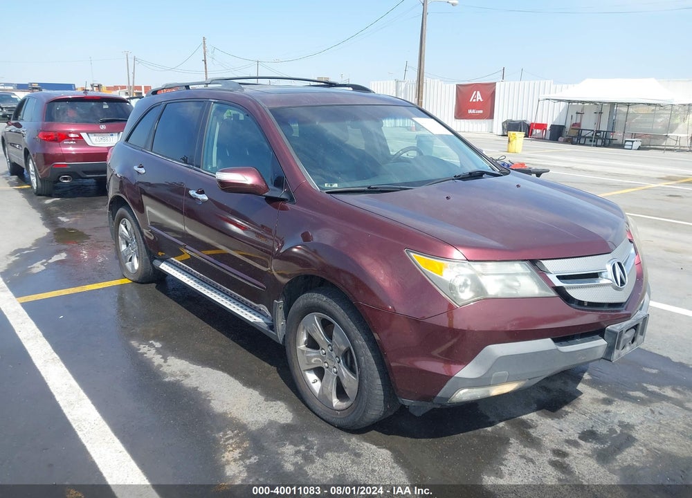 2007 ACURA MDX SPORT PACKAGE VIN: 2HNYD28507H508228
