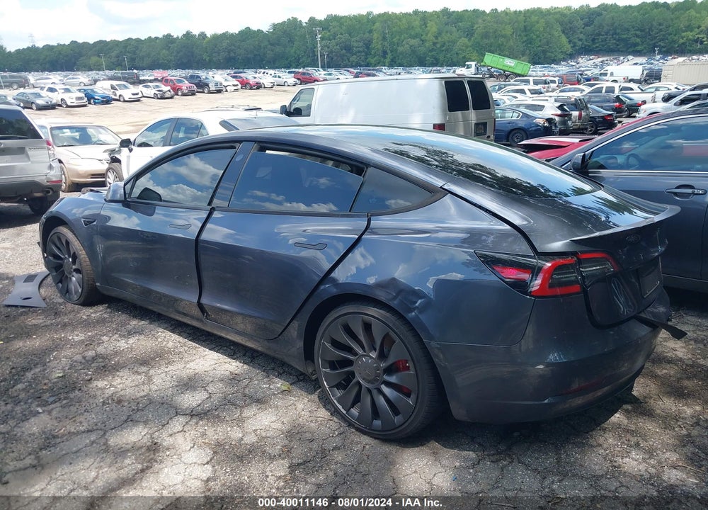 2022 TESLA MODEL 3 PERFORMANCE DUAL MOTOR ALL-WHEEL DRIVE VIN: 5YJ3E1ECXNF322550