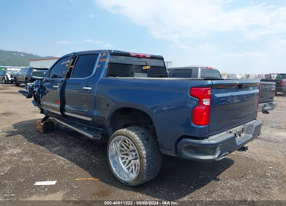 2022 CHEVROLET SILVERADO 1500 4WD SHORT BED HIGH COUNTRY VIN: 1GCUDJET2NZ536403