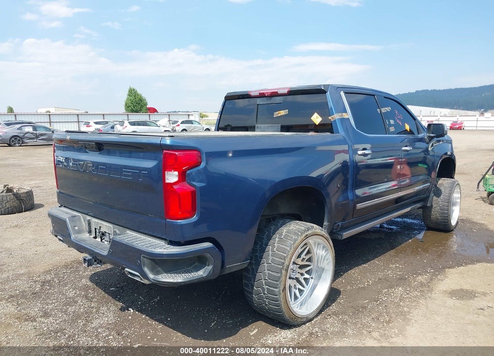 2022 CHEVROLET SILVERADO 1500 4WD SHORT BED HIGH COUNTRY VIN: 1GCUDJET2NZ536403