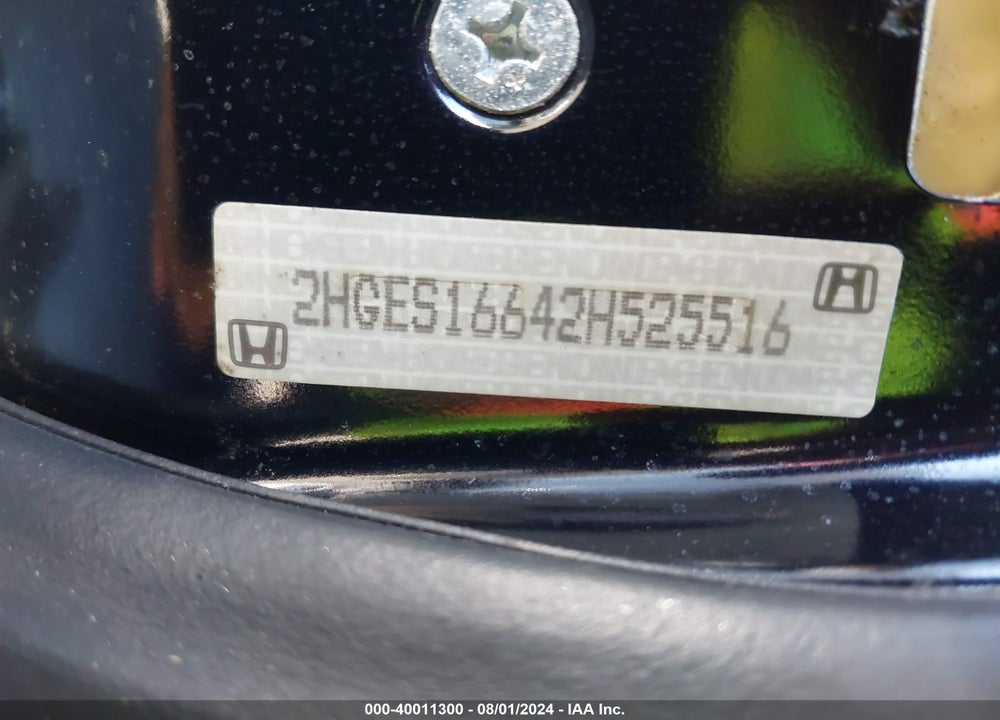2002 HONDA CIVIC LX VIN: 2HGES16642H525516