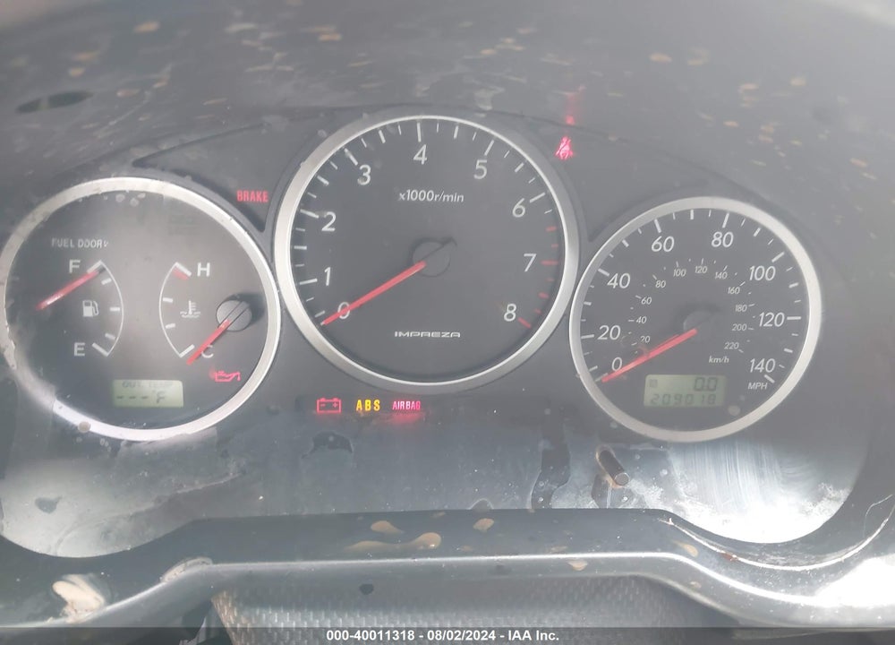2007 SUBARU IMPREZA VIN: JF1GD74677G516874