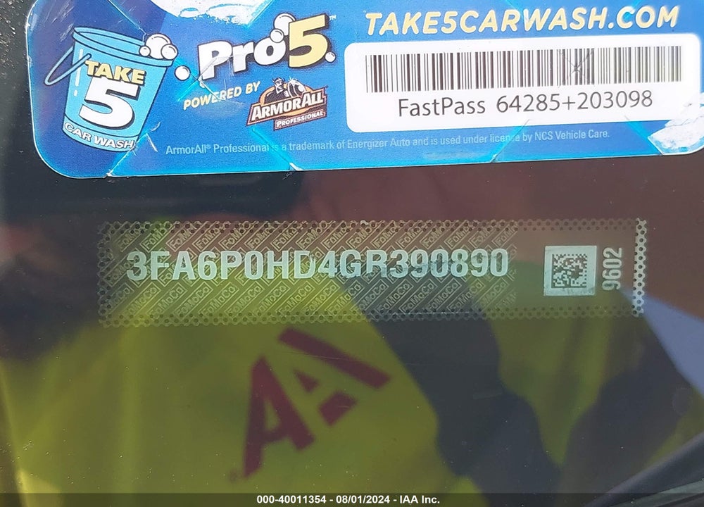 2016 FORD FUSION SE VIN: 3FA6P0HD4GR390890