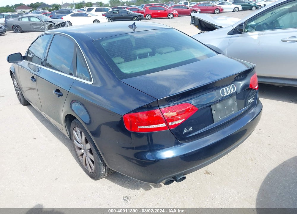 2010 AUDI A4 2.0T PREMIUM VIN: WAUFFAFL6AN024465