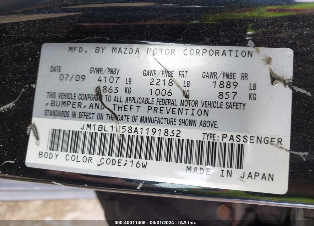 2010 MAZDA 3 S SPORT VIN: JM1BL1H58A1191832