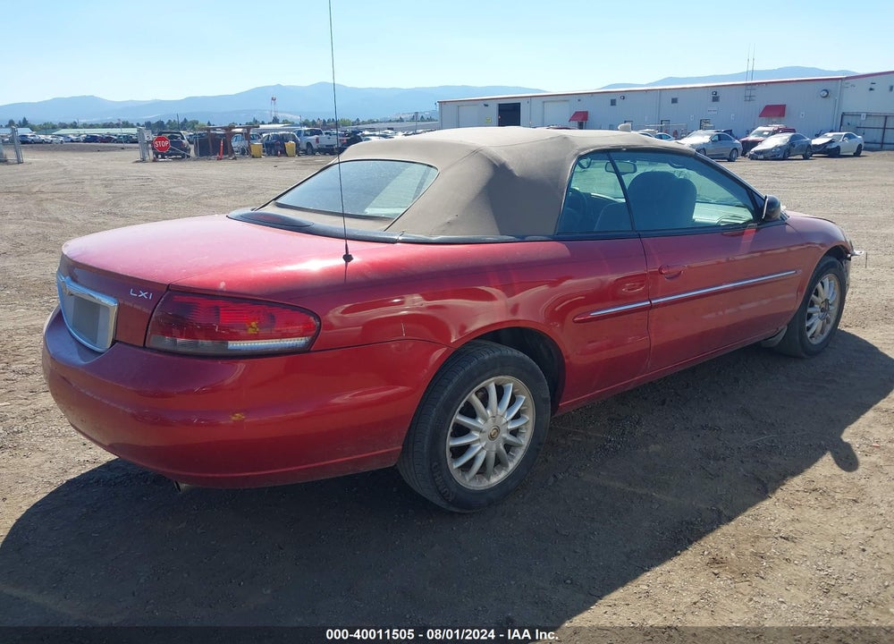 2002 CHRYSLER SEBRING LXI VIN: 1C3EL55R62N310262
