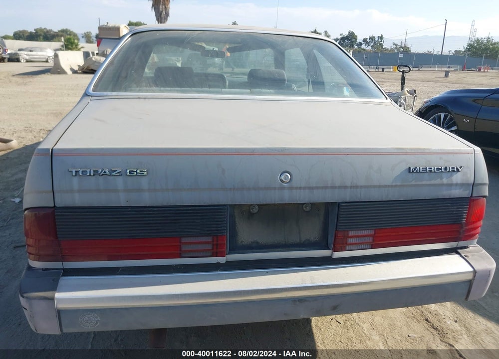 1984 MERCURY TOPAZ GS VIN: 1MEBP72R9EK613866