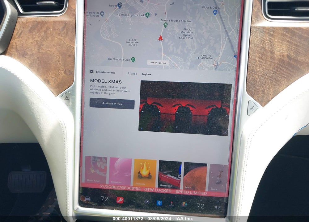 2016 TESLA MODEL X VIN: 5YJXCBE27GF008152