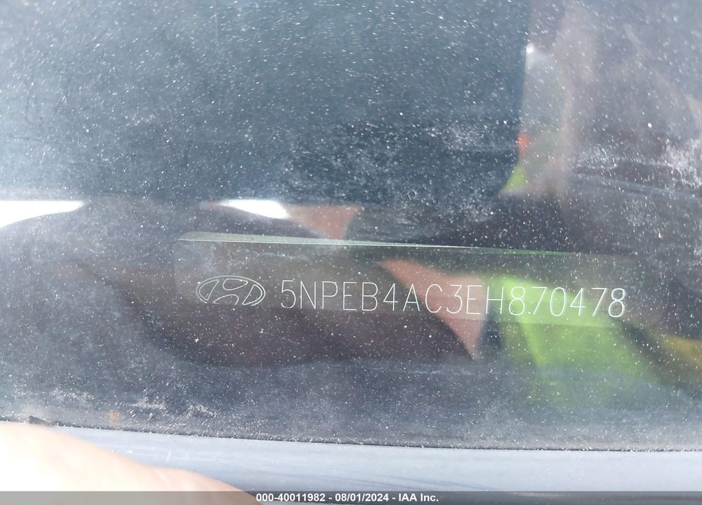 2014 HYUNDAI SONATA GLS VIN: 5NPEB4AC3EH870478