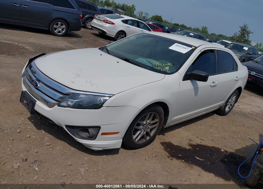 2012 FORD FUSION S VIN: 3FAHP0GAXCR345205