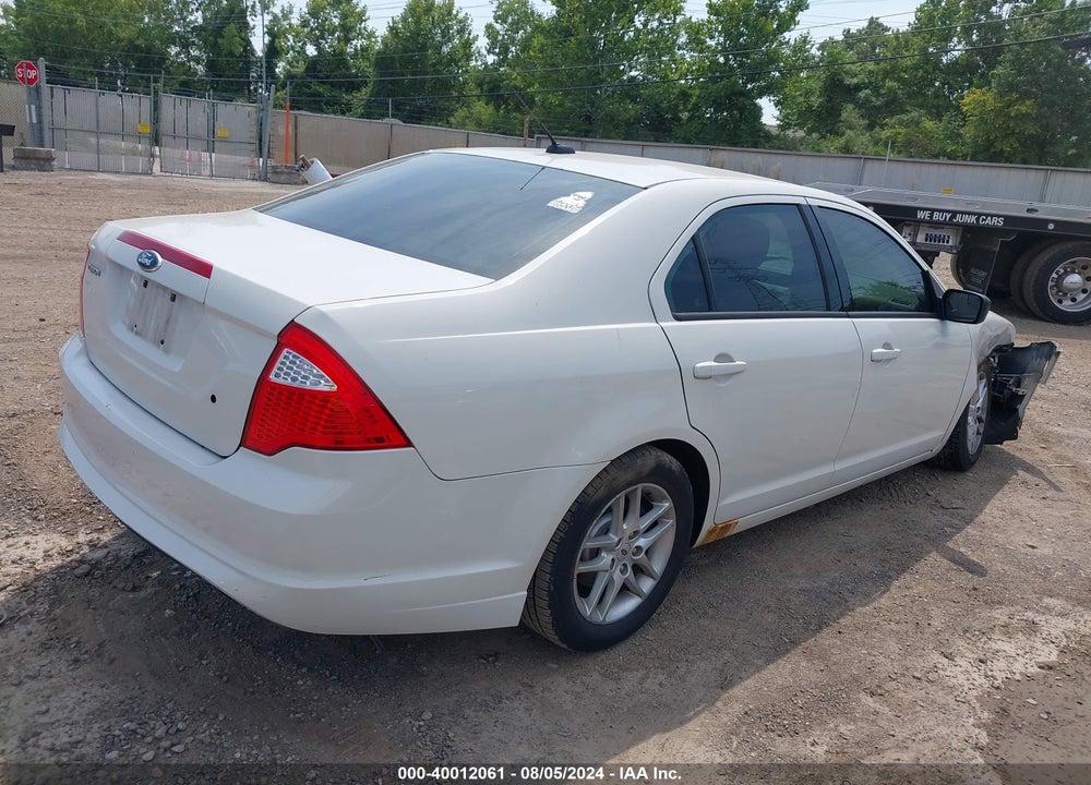 2012 FORD FUSION S VIN: 3FAHP0GAXCR345205
