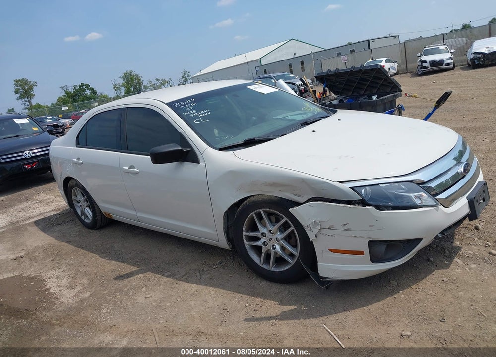 2012 FORD FUSION S VIN: 3FAHP0GAXCR345205