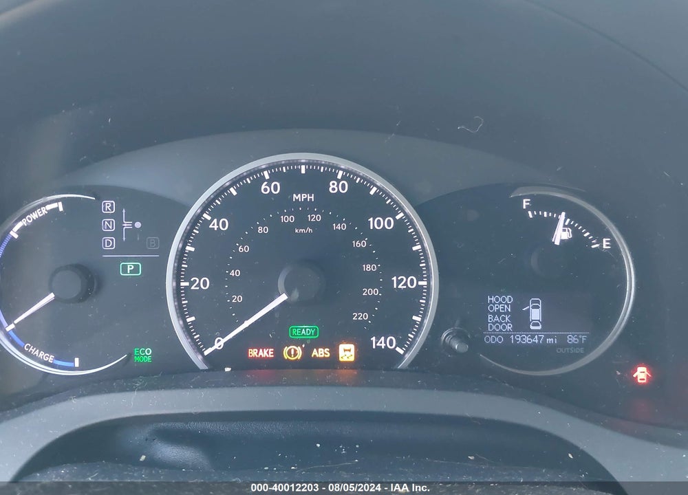 2013 LEXUS CT 200H VIN: JTHKD5BH0D2159624