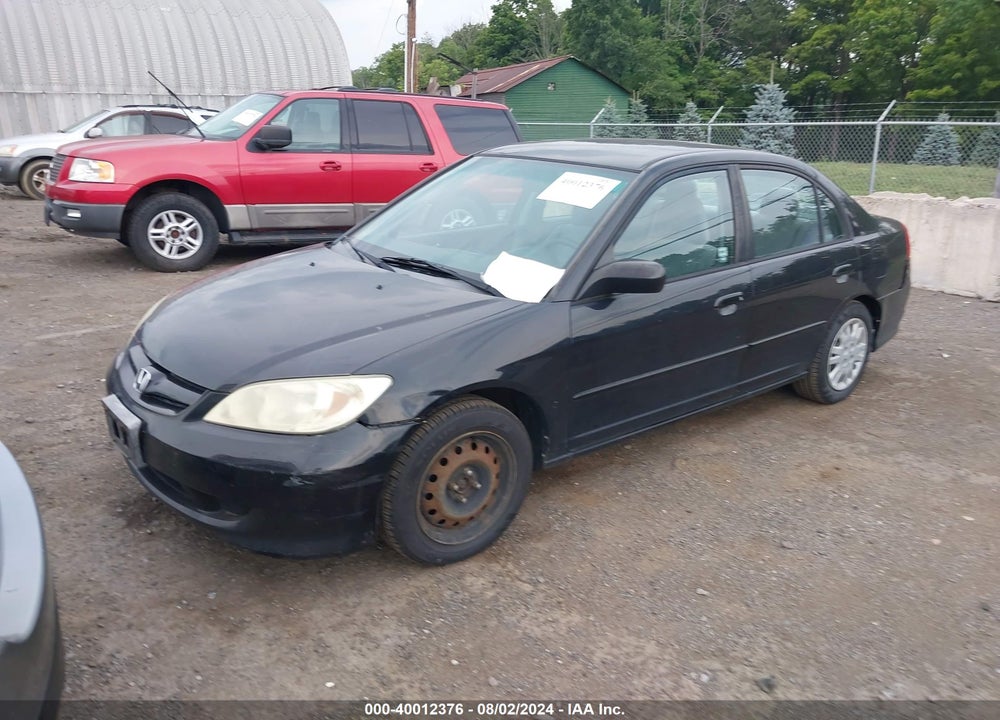 2005 HONDA CIVIC LX VIN: 2HGES16525H514235